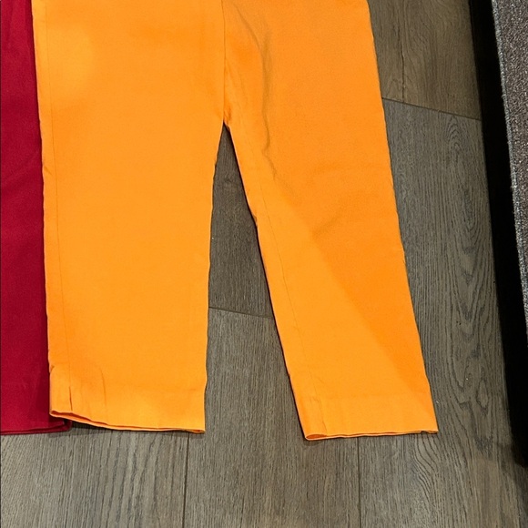Bundle of 3 Cropped Pants Stretch 2 Chicos 1 Rafaella Pink, Green, Orange Size 8 - Picture 9 of 15